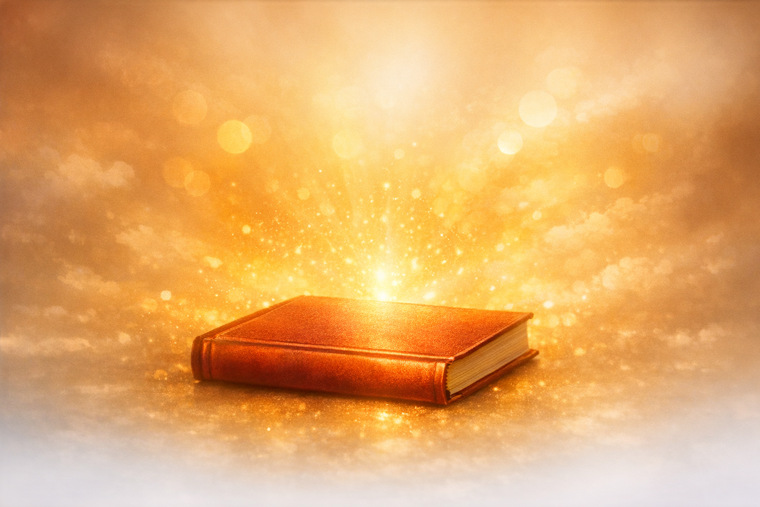 Illustration d’un livre lumineux symbolisant la lecture spirituelle, la découverte, et la rubrique “Livre du mois” du site Et si c’était vrai Liège