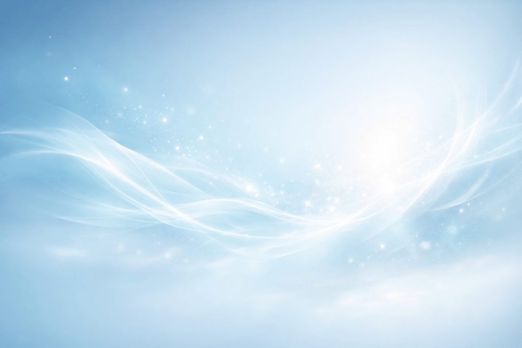 Image bleue lumineuse illustrant la page des articles spirituels